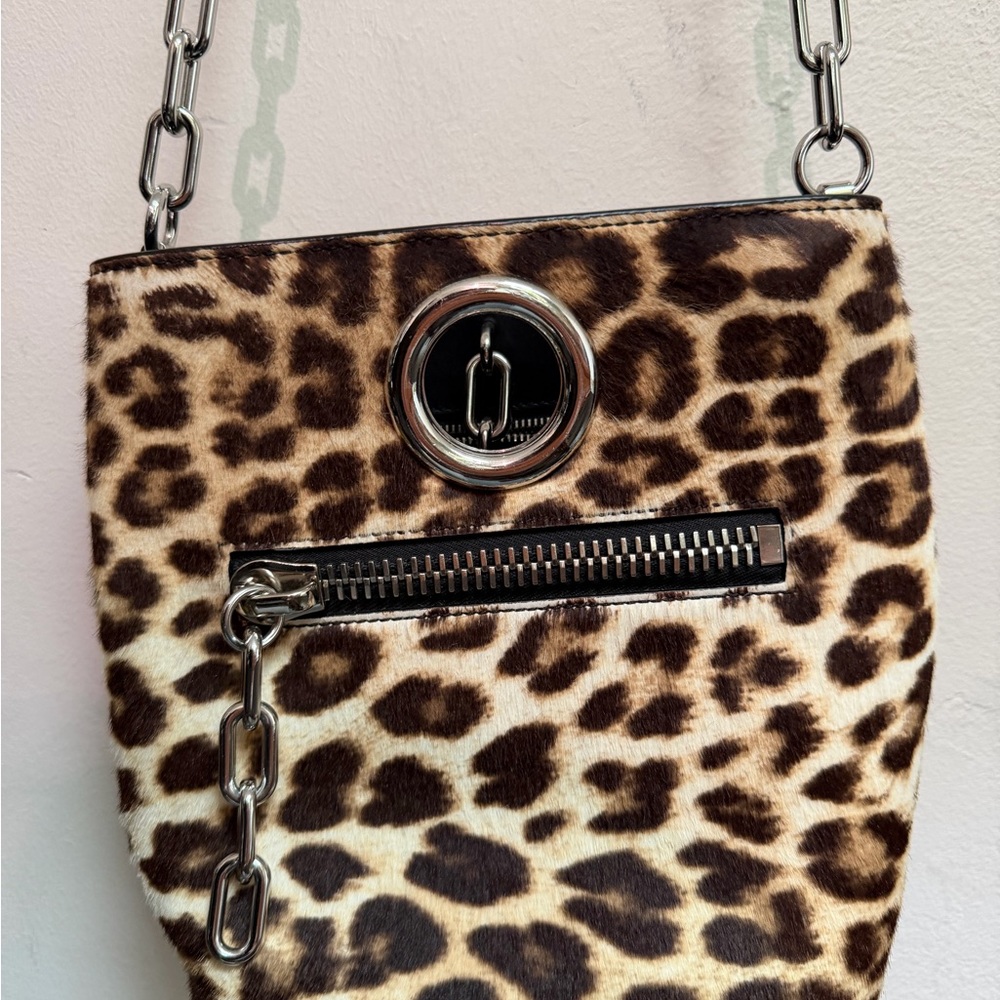 Alexander Wang 2017 Leopard-Print Calf Hair "Roxi" (or "Roxy") Crossbody.